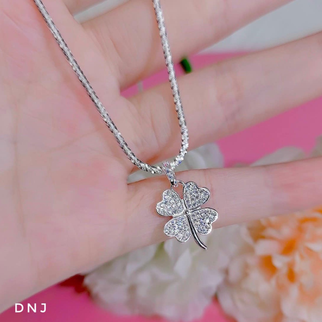 Dây Chuyền Cỏ Bốn Lá Bạc Ta Cao Cấp Hàng Dày Dặn - Thắng Giang