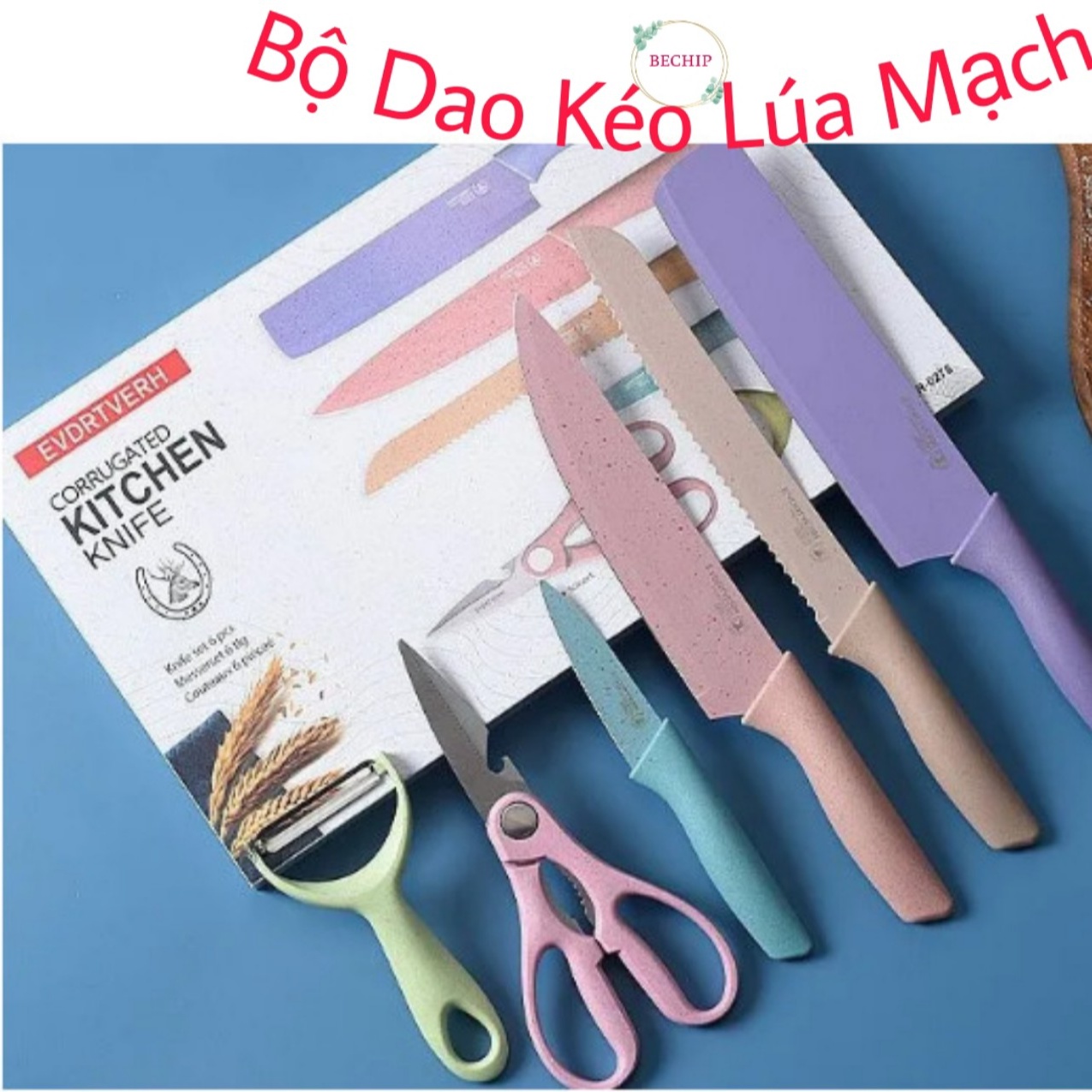 Bộ Dao Kéo Lúa Mạch 6 Món Kháng Khuẩn Cao Cấp Ctb73 – Bechip