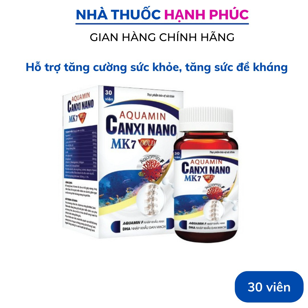 Viên Uống Canxi Nano Mk7 Hải Linh - Hộp 30 Viên