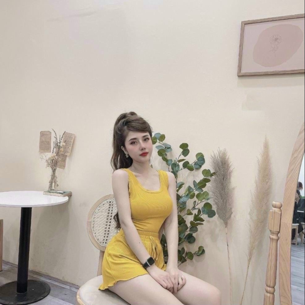 Alternative view of Bộ Sản Phẩm Áo Ba Lỗ Viền Bèo Kèm Quần Short Cạp Chun Chất Cotton Lạnh Sqavb - Diepchi Fashion