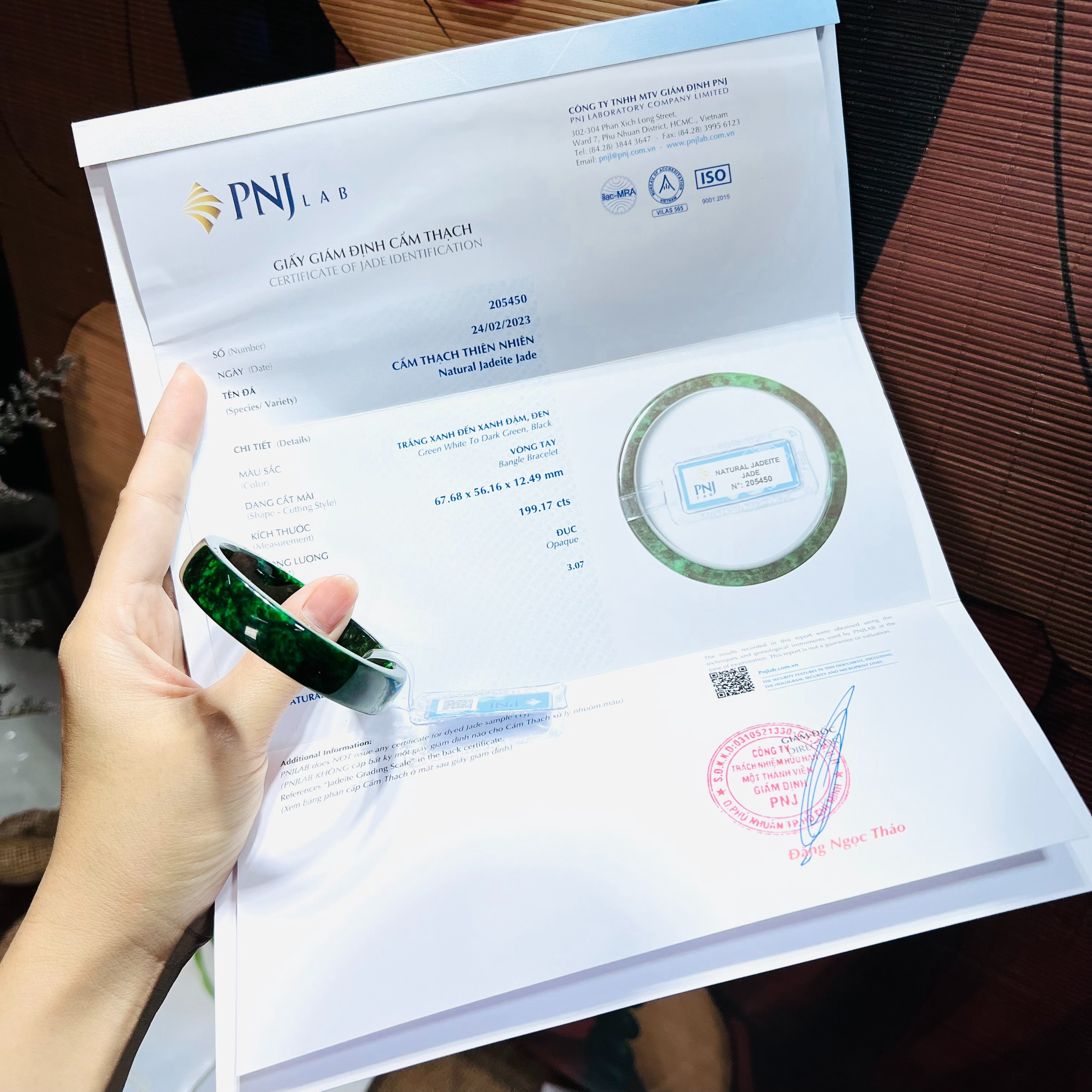 Vòng Tay Ngọc Cẩm Thạch Sơn Thuỷ Thiên Nhiên - Thắng Giang