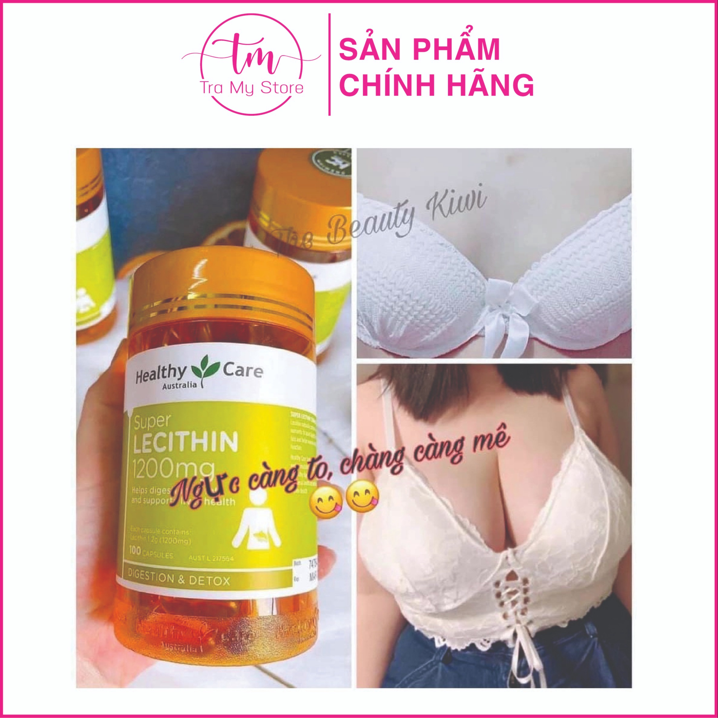 Viên Uống Tinh Chất Mầm Đậu Nành Healthy Care Super Lecithin 1200mg Lọ 100 Viên - Healthy Care