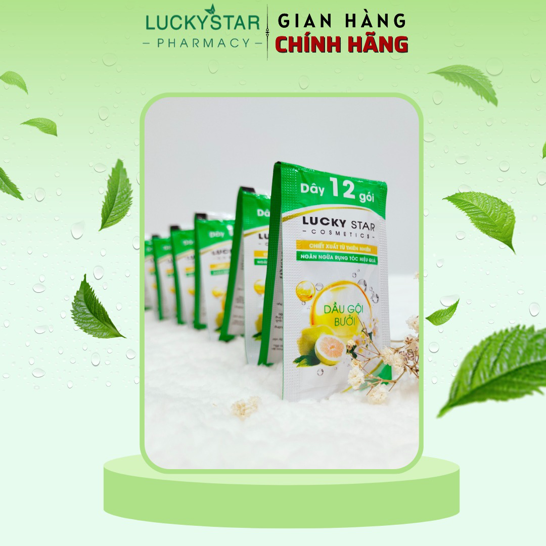 Alternative view of Dầu Gội Tinh Dầu Bưởi Dây 12 Gói - Lucky Star