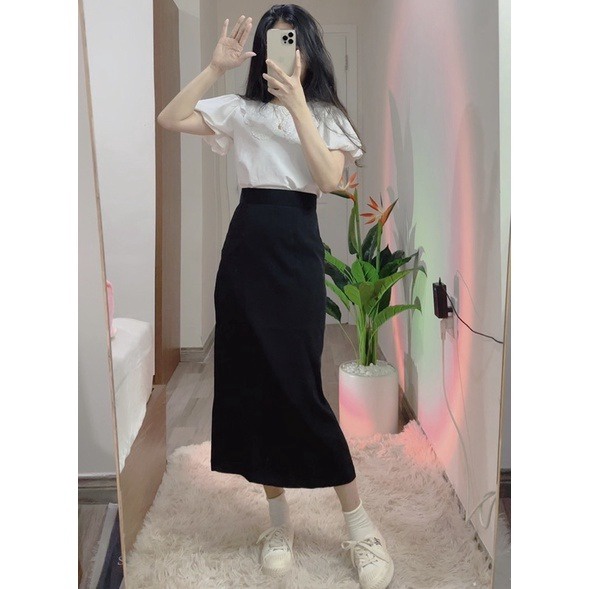 Alternative view of Chân Váy Nữ Dáng Dài Xẻ Tà Sau, Form Chuẩn Lên Dáng Siêu Xinh Cvxts - Chipxinhxk