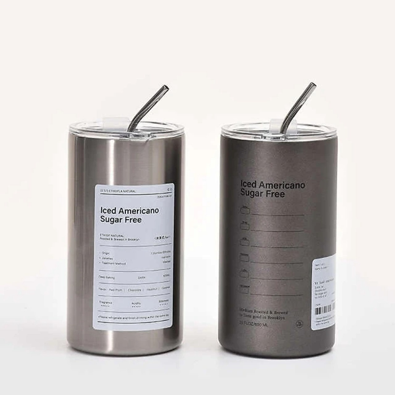Alternative view of Ly Giữ Nhiệt Inox, Cốc Giữ Nhiệt 600ml Kèm Ống Hút Americano Ctb97 - Bechip