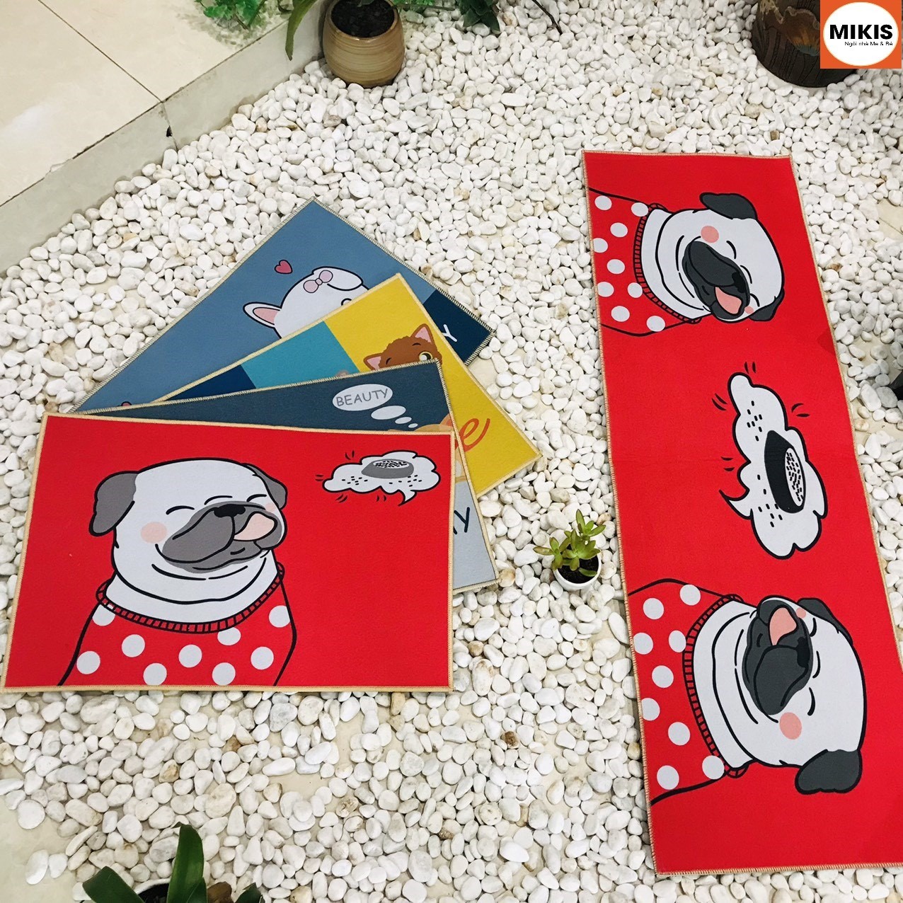 Set 2 Thảm Bếp, Thảm Lau Chân, Trải Sàn 3d Siêu Thấm Hút Nước - Sương Mai
