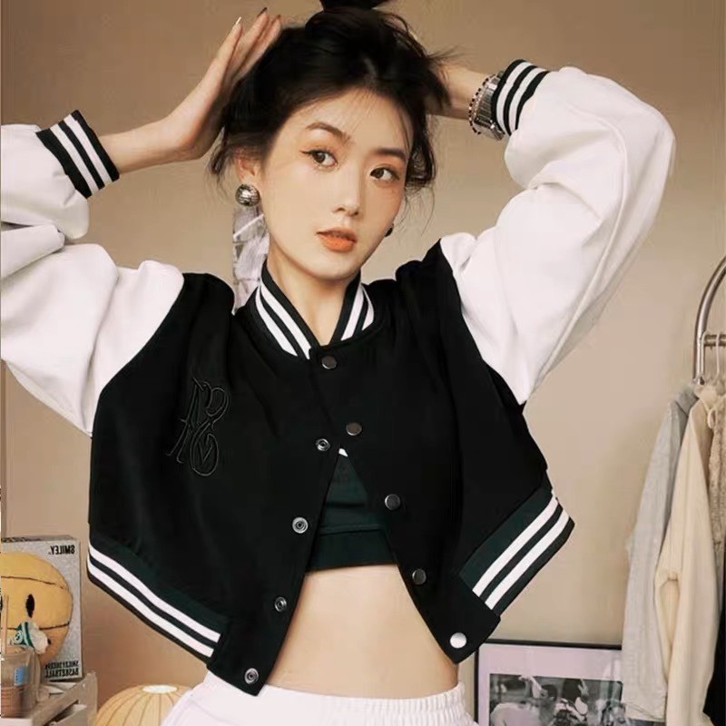 Alternative view of Áo Khoác Nữ From Lửng Croptop Vải Nỉ Thêu Chữ As Sắc Nét Ut52 - Phương Store