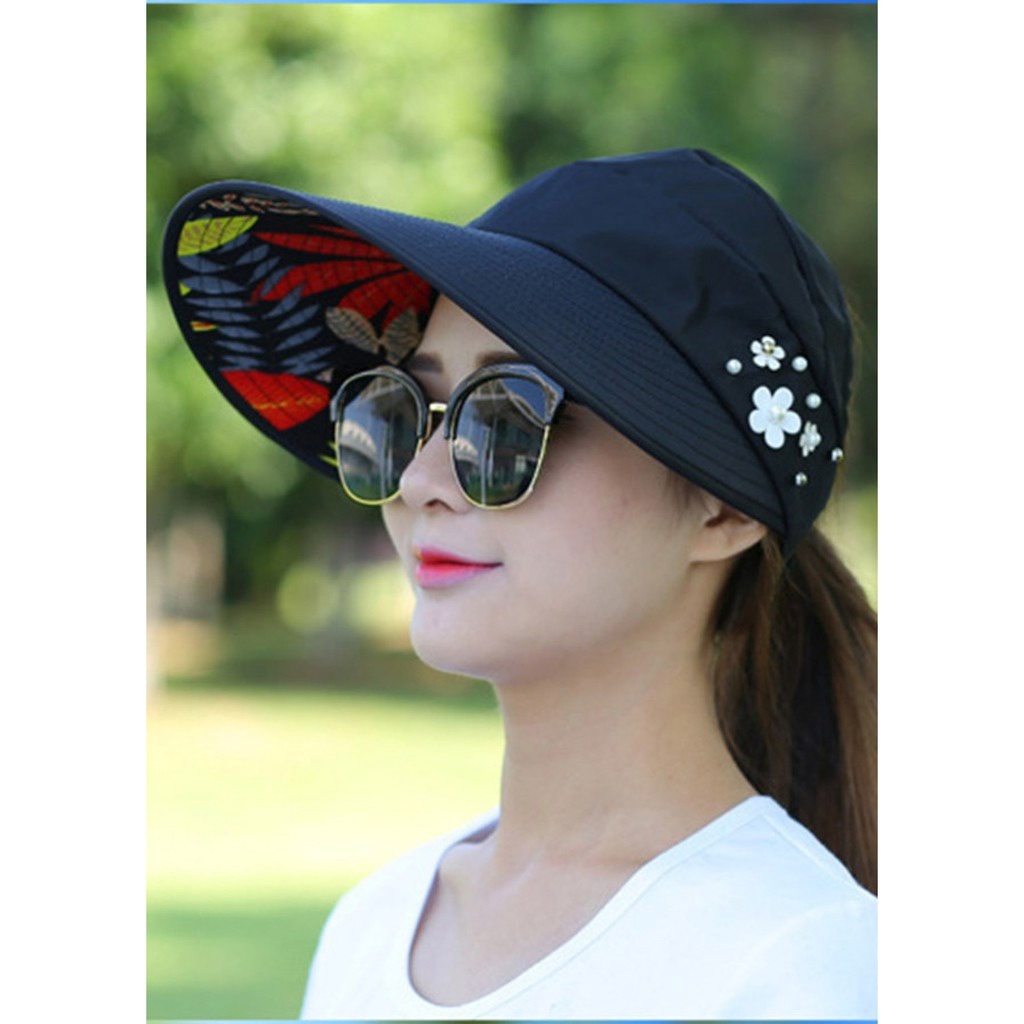 Alternative view of Mũ Rộng Vành Đính Ngọc , Nón Nữ Đi Biển Siêu Đẹp Mdnrv - Diepchi Fashion