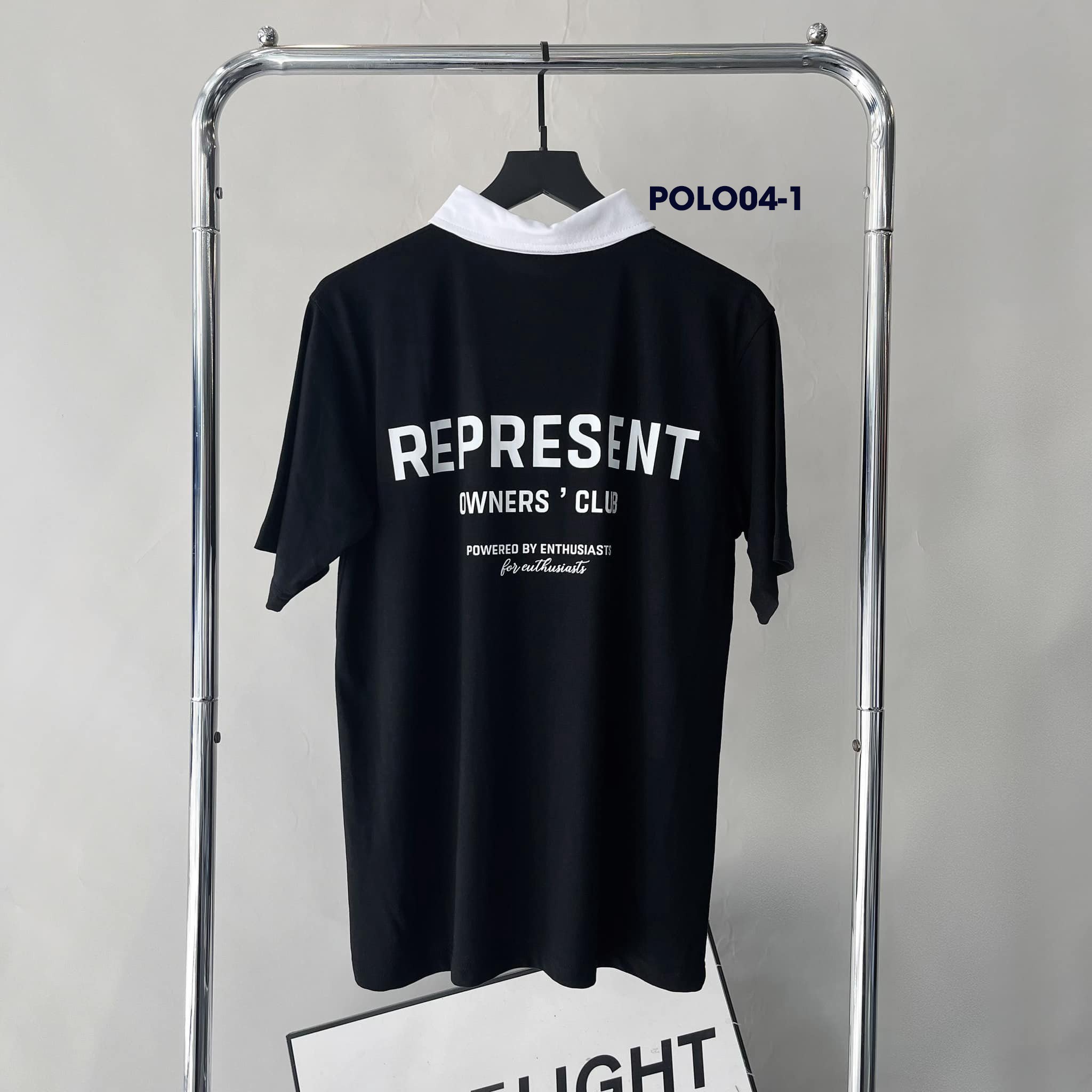 Alternative view of Áo Polo Nam Nữ Unisex Đen Phối Cổ Trắng Chất Liệu Cotton 100% Mịn 2 Chiều (polo04)- Chốt Đi Store