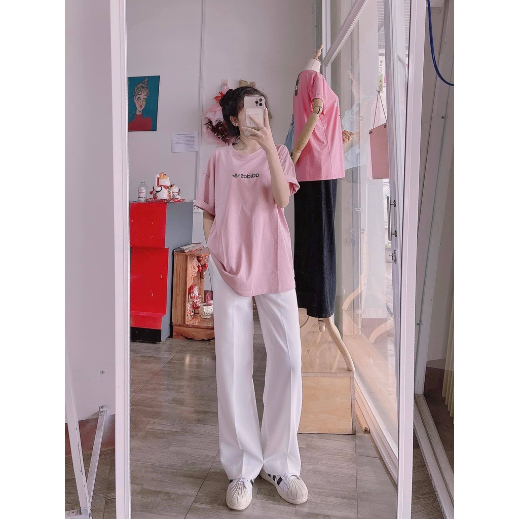Alternative view of Quần Nữ Ống Rộng Chất Tuyết Mưa Phối Khuy Giữa, Cạp Cao Tôn Dáng Qorkg - Diepchi Fashion