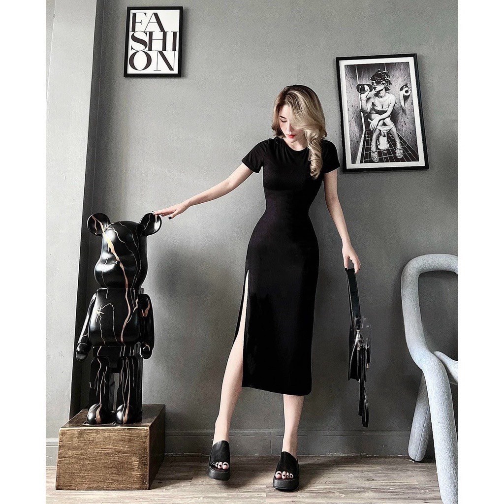 Đầm Bozip Rút Dây Lưng Xẻ Tà Ct750 - Nana House