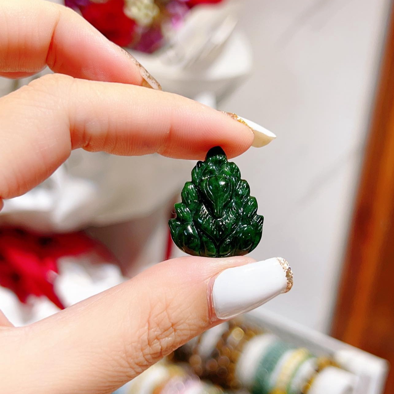 Charm Hồ Ly Chúa Ngọc Cẩm Thạch Sơn Thủy Thiên Nhiên Vip - Thắng Giang