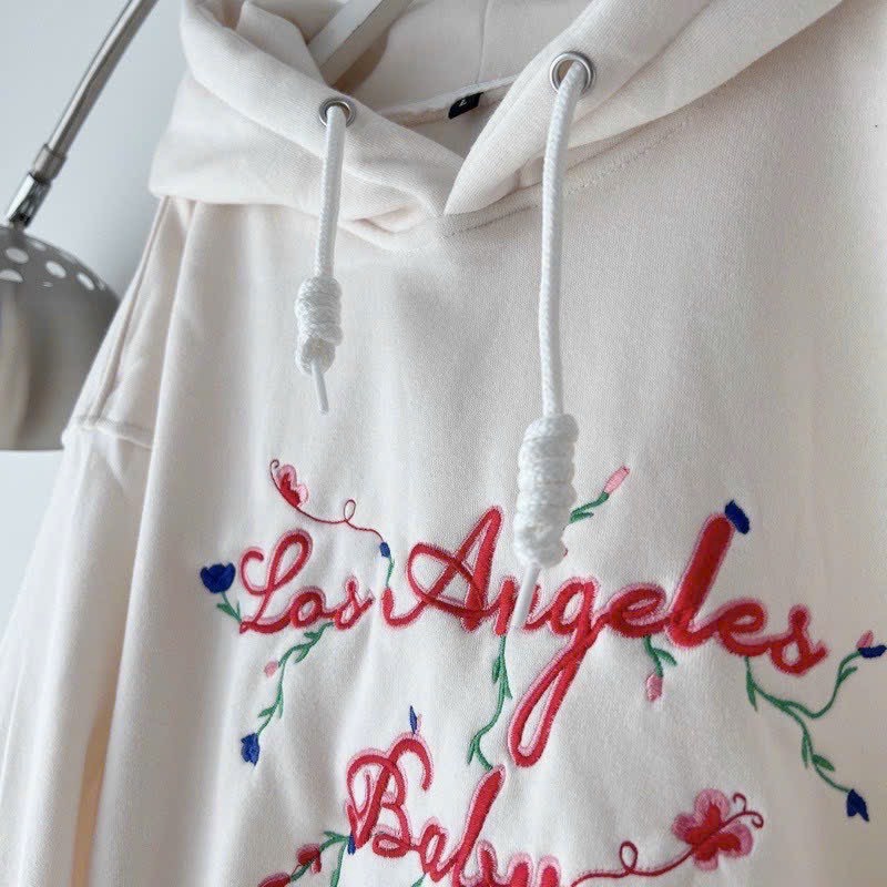 Alternative view of Áo Hoodie Nữ Chất Nỉ Thêu Chữ Los Angel Baby Phối Hoa Siêu Xinh Tp453 - Golden Dream