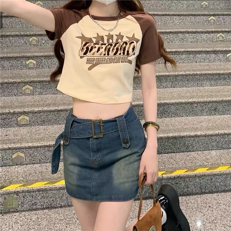 Alternative view of Áo Crotop Cổ Tròn Tay Ngắn Ôm Body Beer Bro Ug359 - Nana House