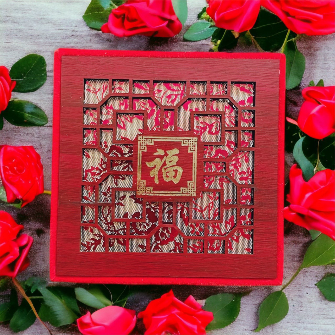Hộp Nhung Cao Cấp Mặt Gỗ Đựng Trang Sức - Thắng Giang
