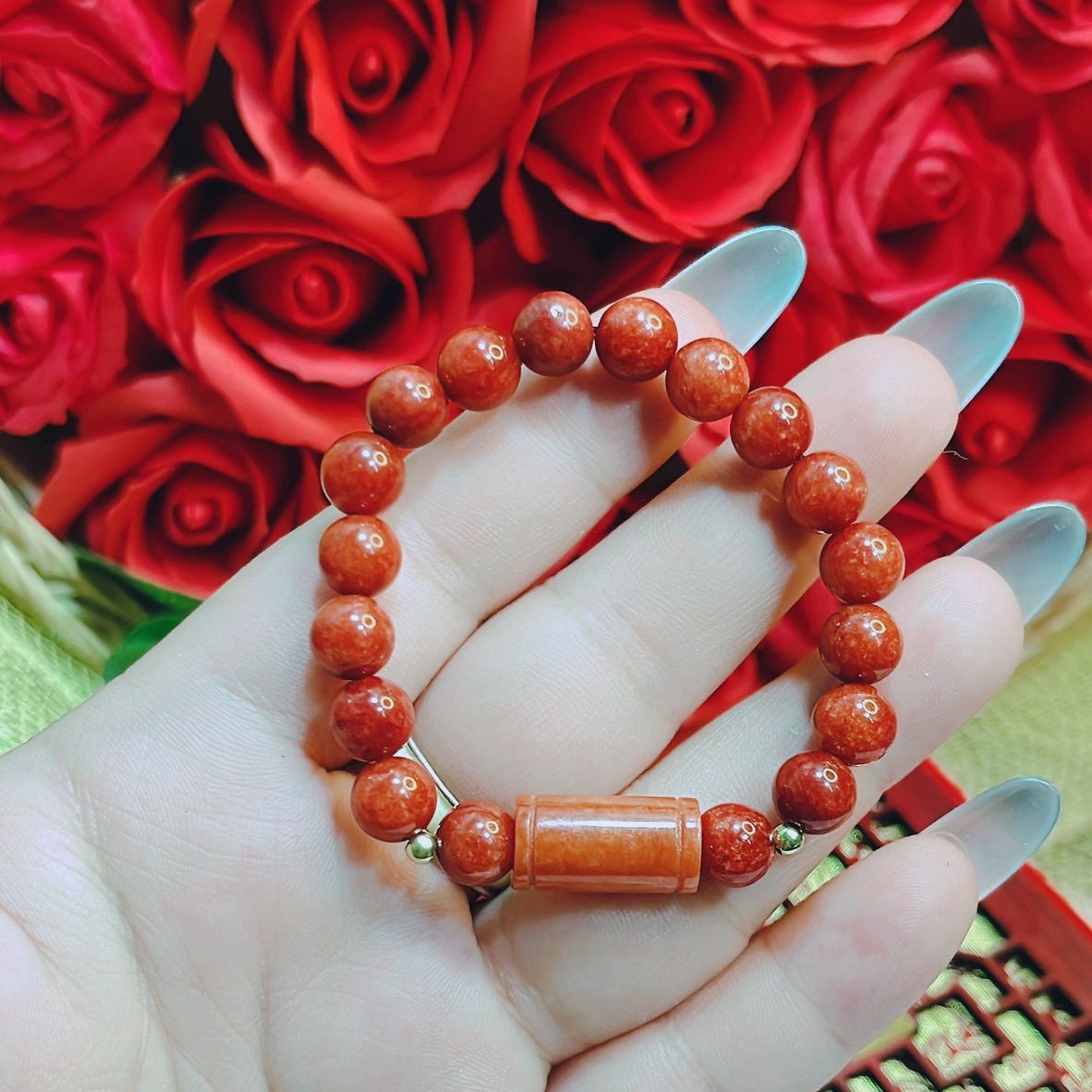 Vòng Tay Lu Thống Ngọc Cẩm Thạch Huyết - Thắng Giang