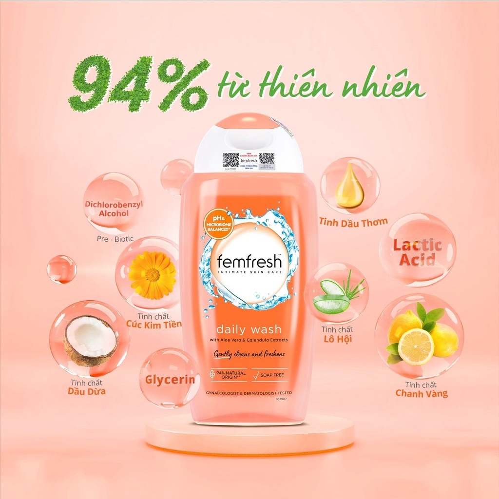 Alternative view of Dung Dịch Vệ Sinh Phụ Nữ Cao Cấp Hằng Ngày Intimate Skin Care Daily Wash 250ml - Femfresh