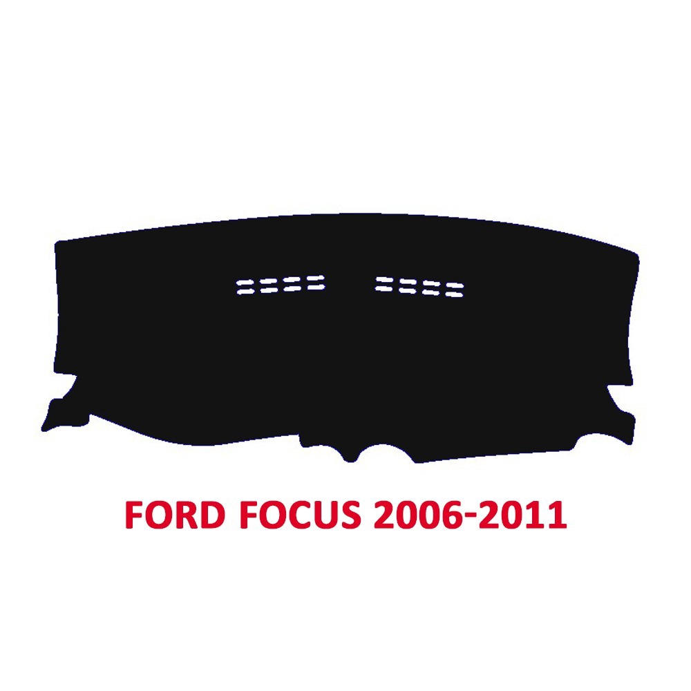 Thảm Taplo Dành Cho Xe Ford Focus 2006-2019 Chất Liệu Nhung, Da Carbon, Da Vân Gỗ