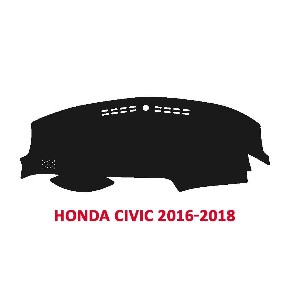 Alternative view of Thảm Taplo Dành Cho Xe Honda Civic 2006-2021 Chất Liệu Nhung, Da Carbon, Da Vân Gỗ