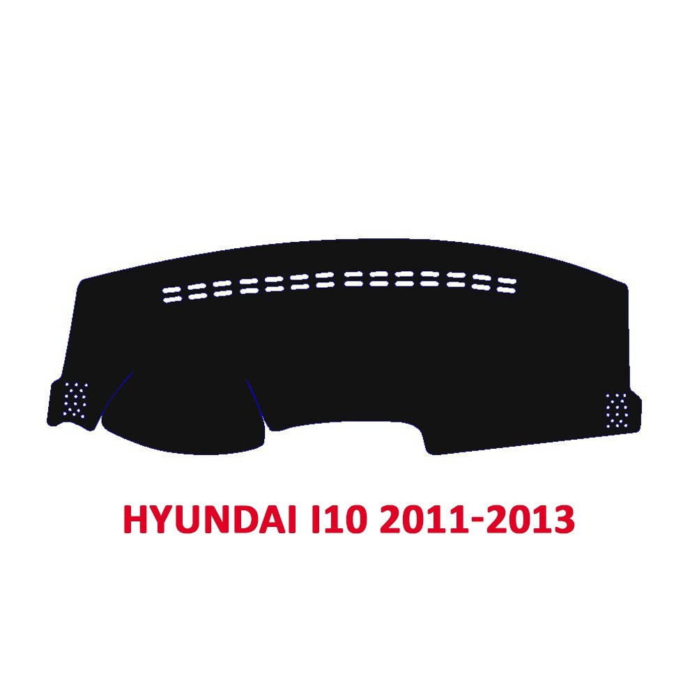 Thảm Taplo Dành Cho Xe Hyundai I10 2011-2022 Chất Liệu Nhung, Da Carbon, Da Vân Gỗ