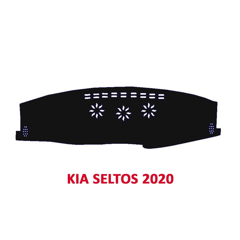 Thảm Taplo Dành Cho Xe Kia Seltos 2020-2022 Chất Liệu Nhung, Da Carbon, Da Vân Gỗ