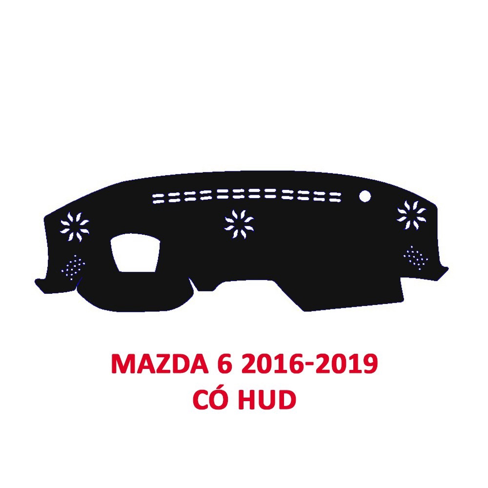 Thảm Taplo Cao Cấp Xe Mazda 6 2004-2019 Chất Liệu Nhung, Da Vân Gỗ, Da Carbon