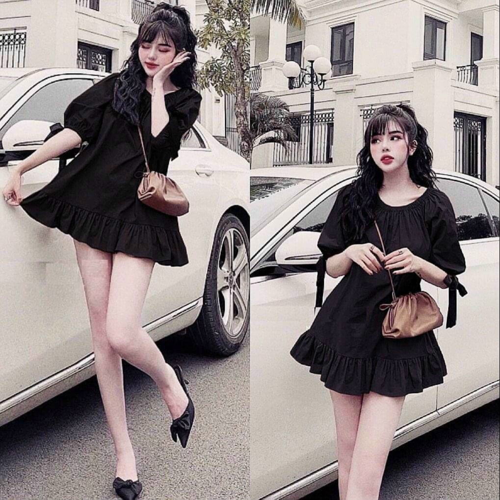 Alternative view of Váy Xòe Cổ Tròn Tay Ngắn Dễ Thương V120 - Cloudy Dress