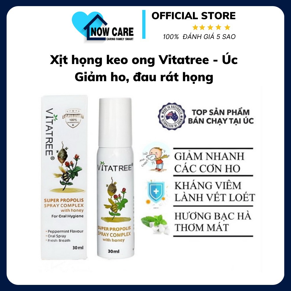 Xịt Họng Keo Ong Giảm Ho Đau Rát Họng Úc - Vitatree