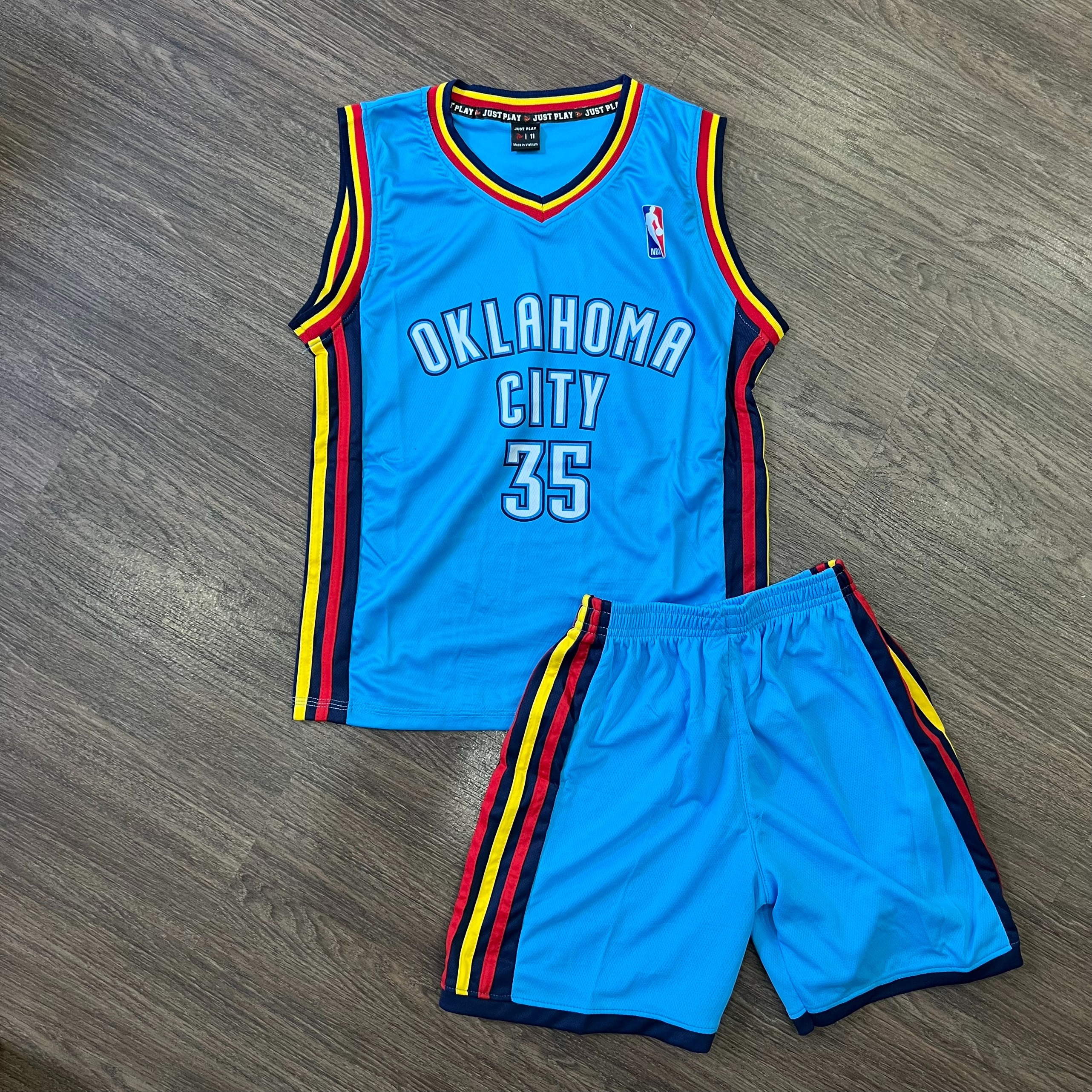 Alternative view of Bộ Quần Áo Bóng Rổ Trẻ Em Vải Mè Thái Đẹp Oklahoma City Brolax - Zinpro