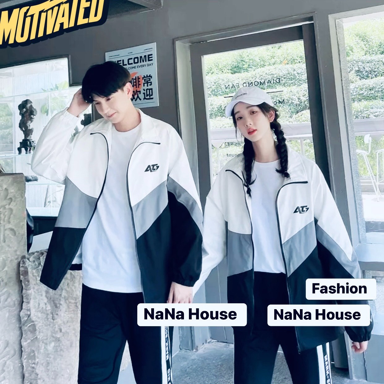 Áo Khoác Bomber Dù At7 Nam Nữ Form Rộng 2 Lớp Có Túi Trong Ug771 - Nana House