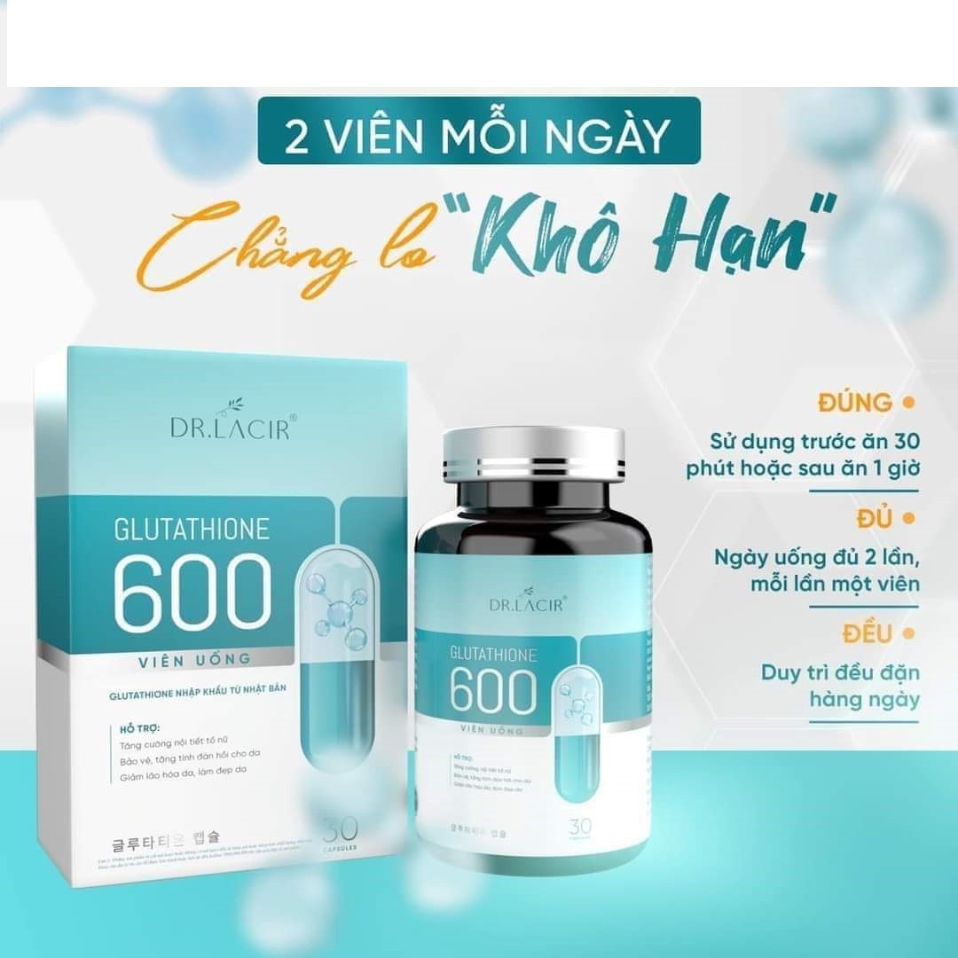 Alternative view of Viên Uống Trắng Da Giảm Thâm Nám, Cân Bằng Nội Tiết Tố Nữ Glutathione 600 - Pg Fashion