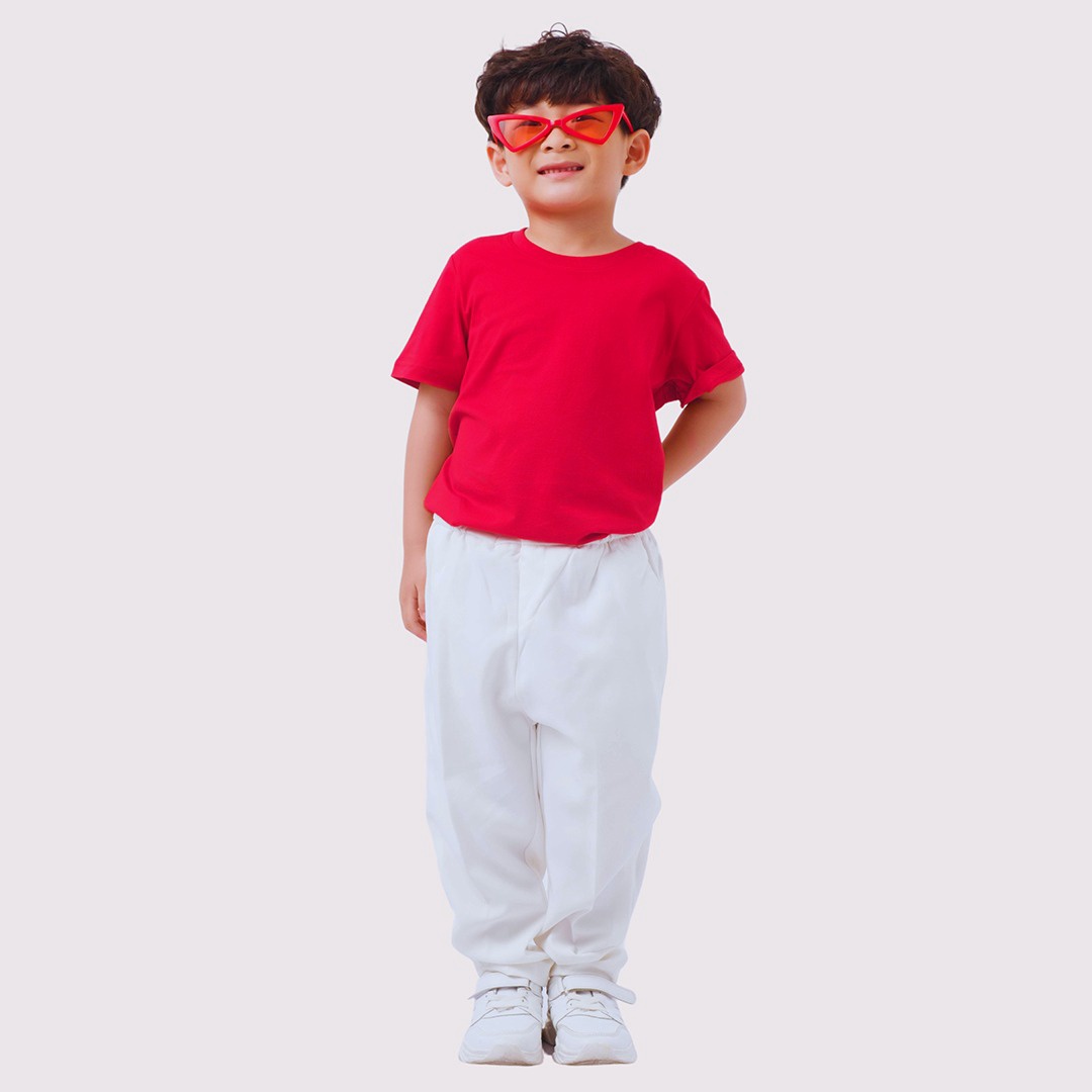 Áo Thun Đỏ Tươi Cho Bé Với 100% Cotton Cao Cấp Kháng Khuẩn Và Thoáng Mát - Gold Rhino