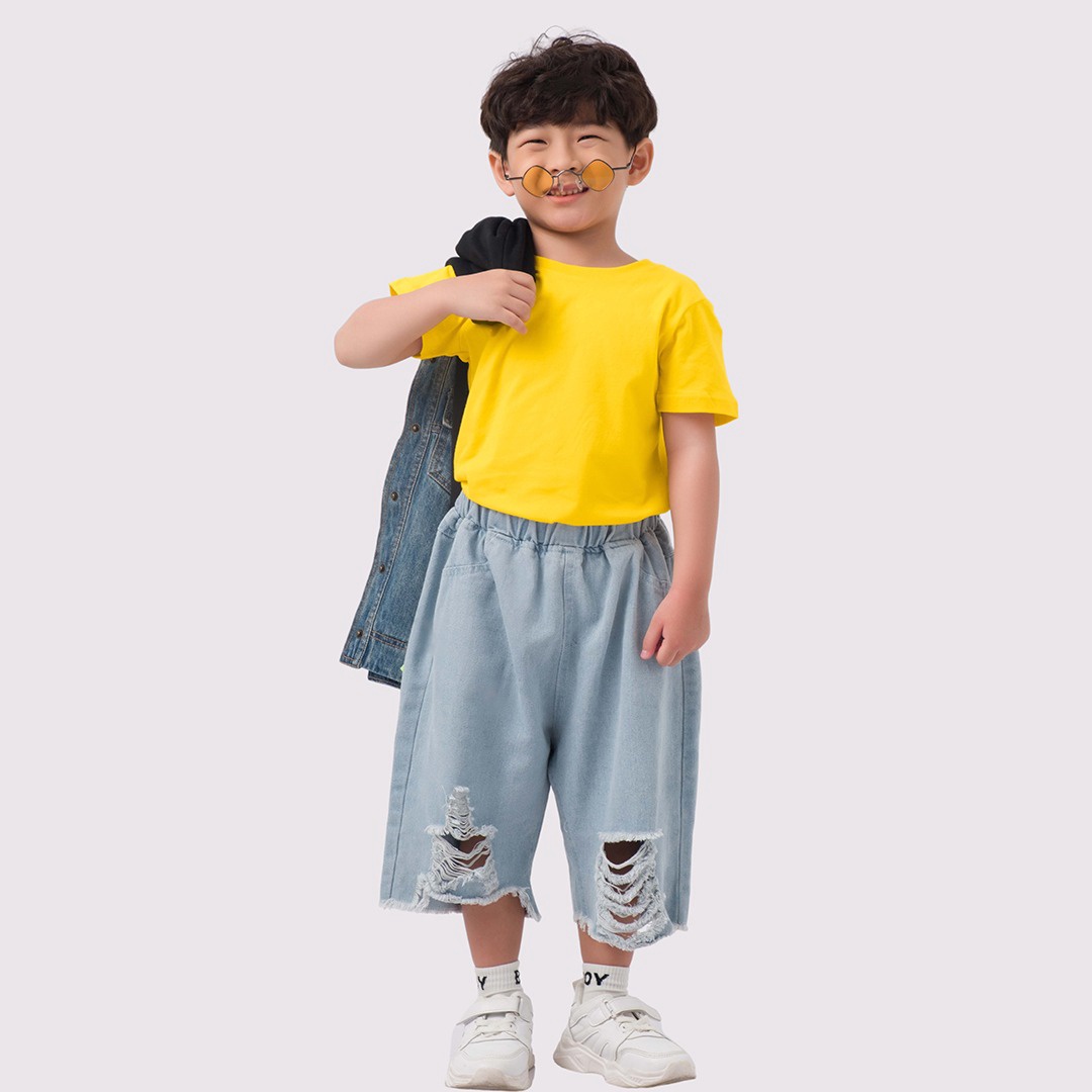 Alternative view of Áo Thun Vàng Cho Bé Với 100% Cotton Cao Cấp Kháng Khuẩn Và Thoáng Mát - Gold Rhino