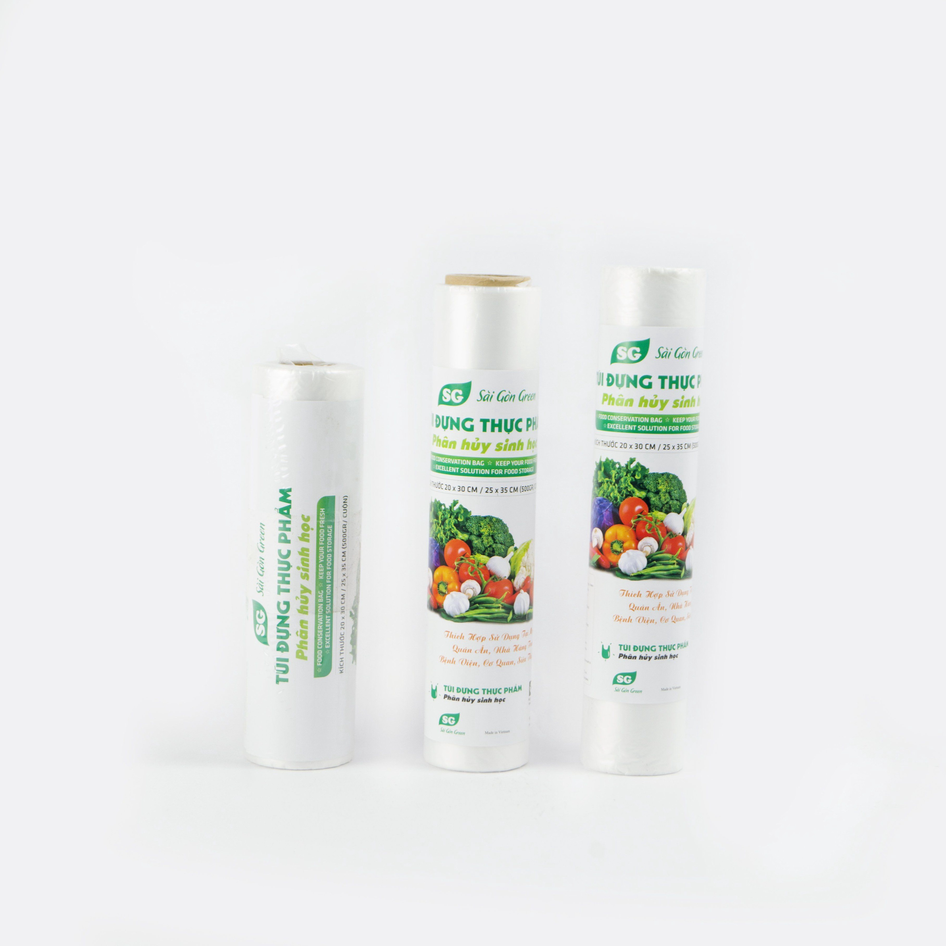 Set 3 Túi Đựng Thực Phẩm Phân Hủy Sinh Học - Gdn