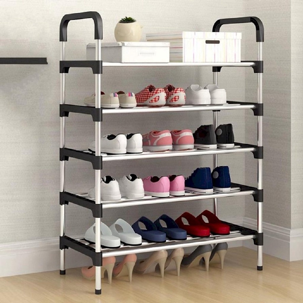 Kệ Giày Dép 5 Tầng Khung Inox - Gdn
