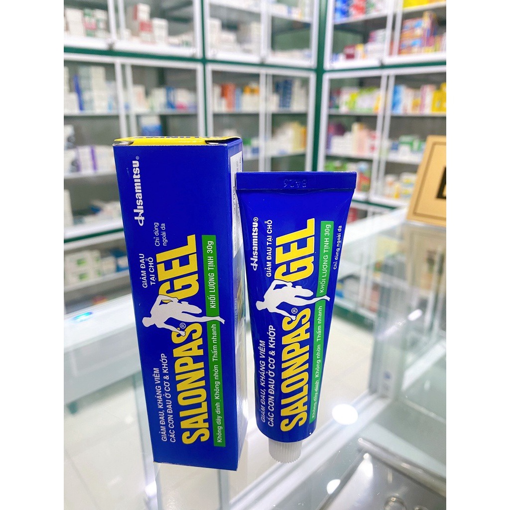 Salonpas Gel Bôi Ngoài Da Giúp Giảm Đau Tuýp 30gram - Gdn