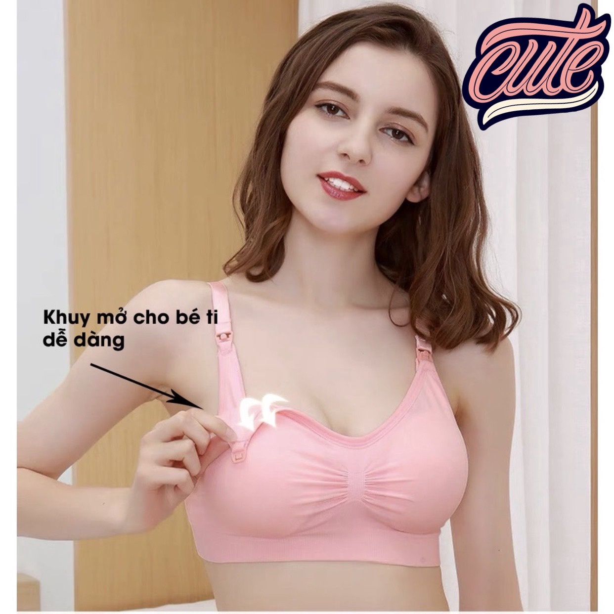 Áo Lót Bầu Sau Sinh Cho Con Bú,chống Chảy Sệ,có Nút Mở Cho Bé Ti Bv56 - Nana House