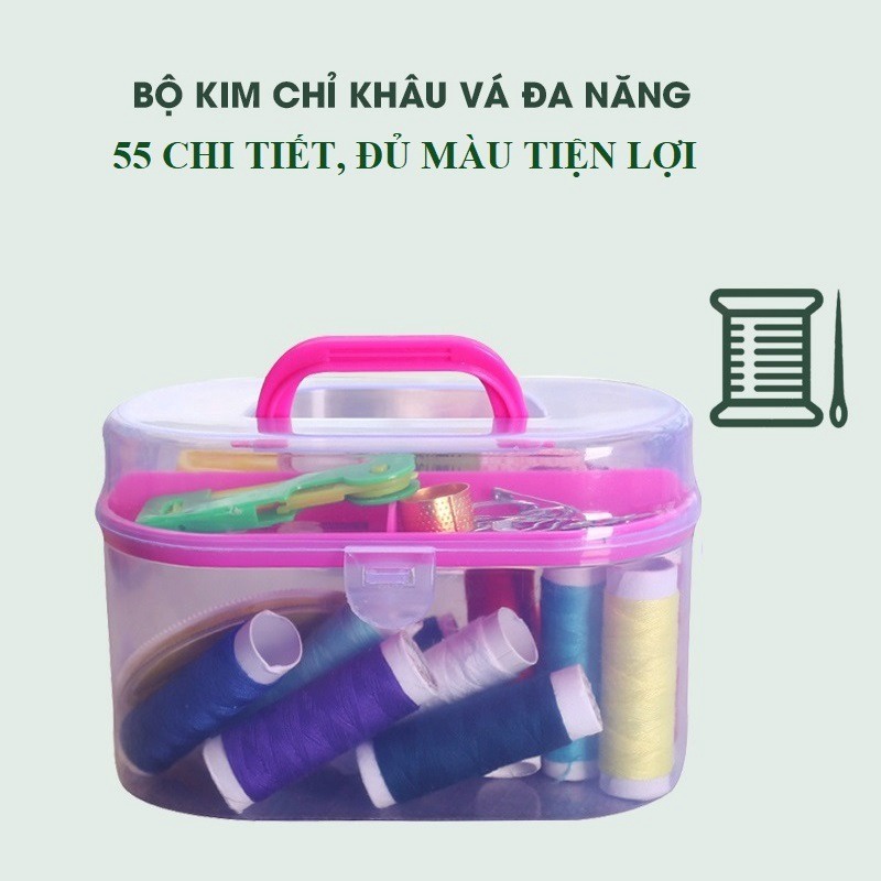 Bộ Kim Chỉ May Vá Đa Năng 55 Món Kèm Hộp Đựng Trong Suốt Gd108 - Lady's Passion