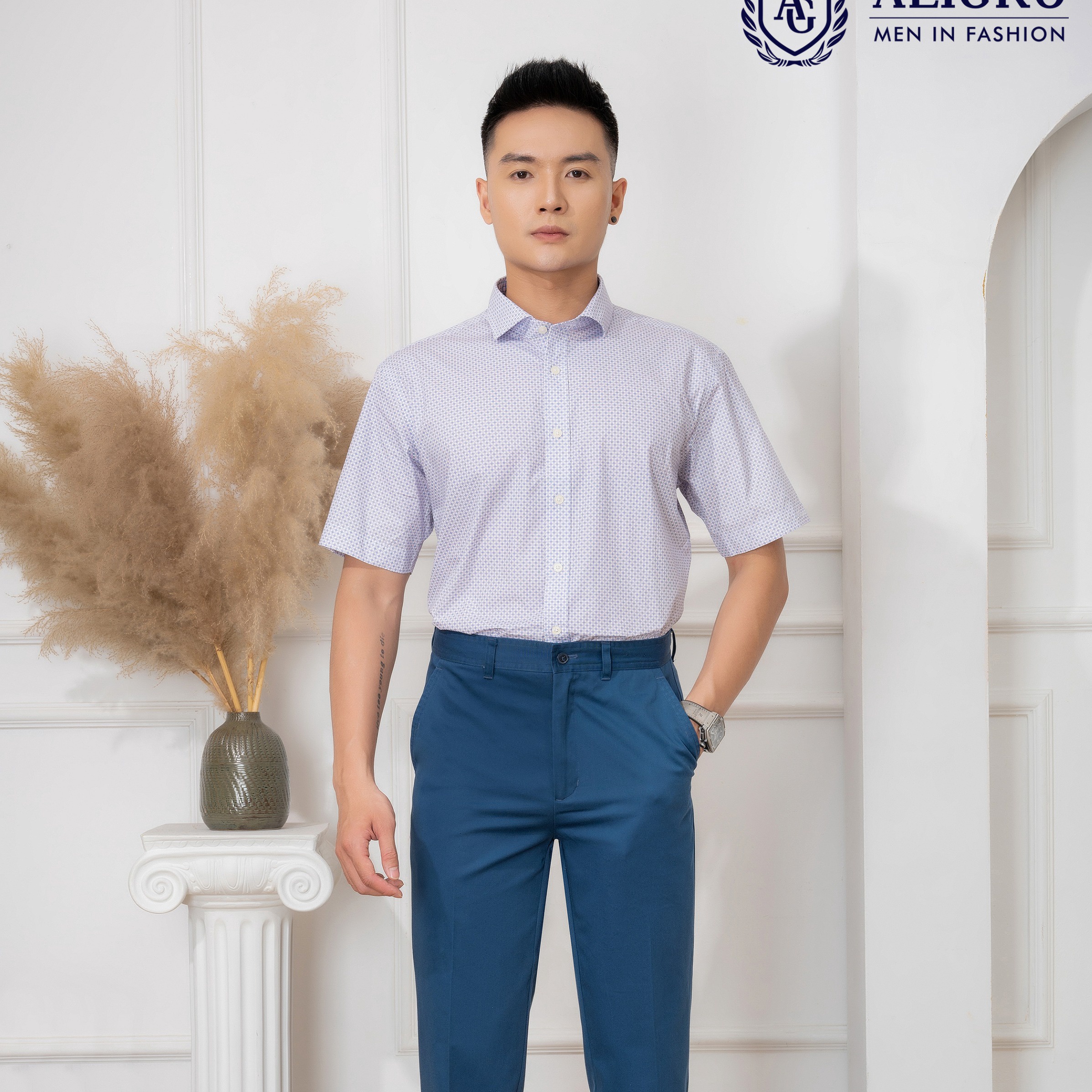 Alternative view of Áo Sơ Mi Cộc Tay Họa Tiết Hoa Nhí Algs-c84 - Aligro