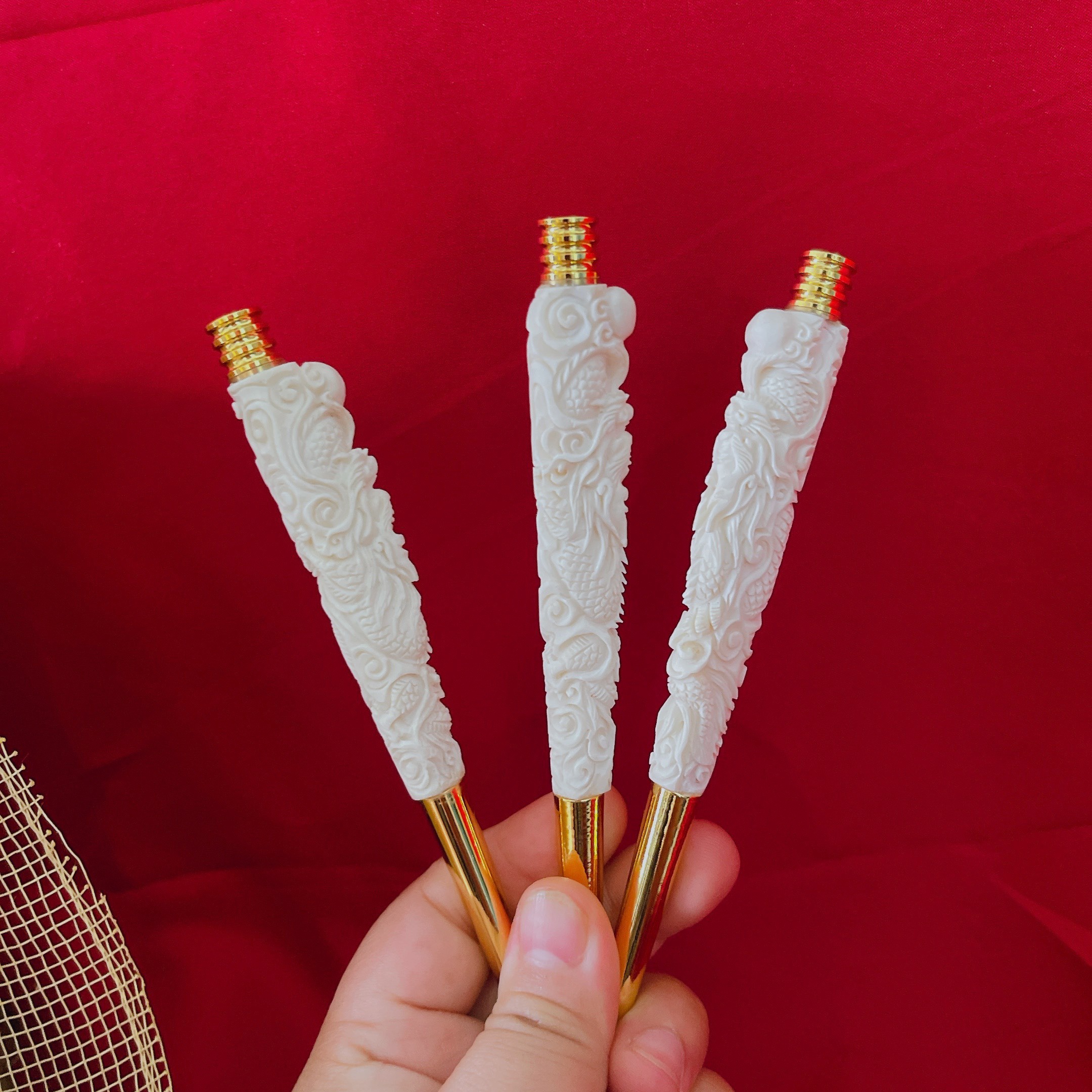 Alternative view of [ 1 Cái ] Tẩu Xương Mỹ Nghệ Trạm Rồng Thiên Nhiên - Thắng Giang