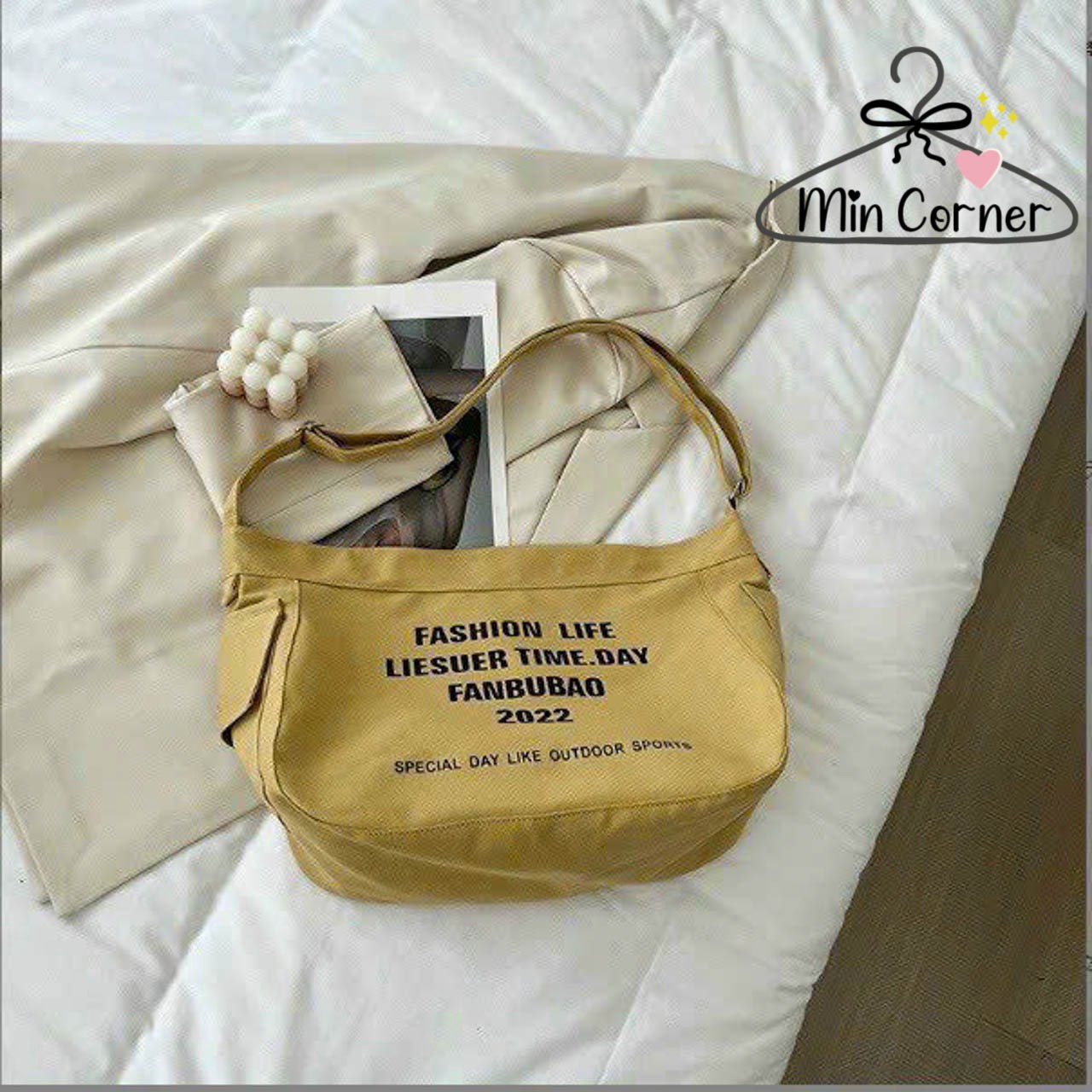 Alternative view of Túi Tote Unisex In Chữ Fashion Sport Mt103 - Min Corner