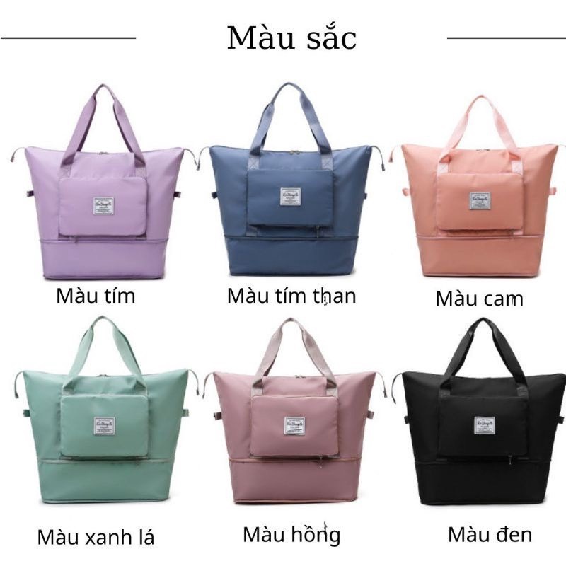 Túi Du Lịch Chất Vải Dù Siêu Bền Gấp Gọn Chống Nước Nhiều Ngăn Cài Vali Tiện Ích Mới 461 - Larita Fashion