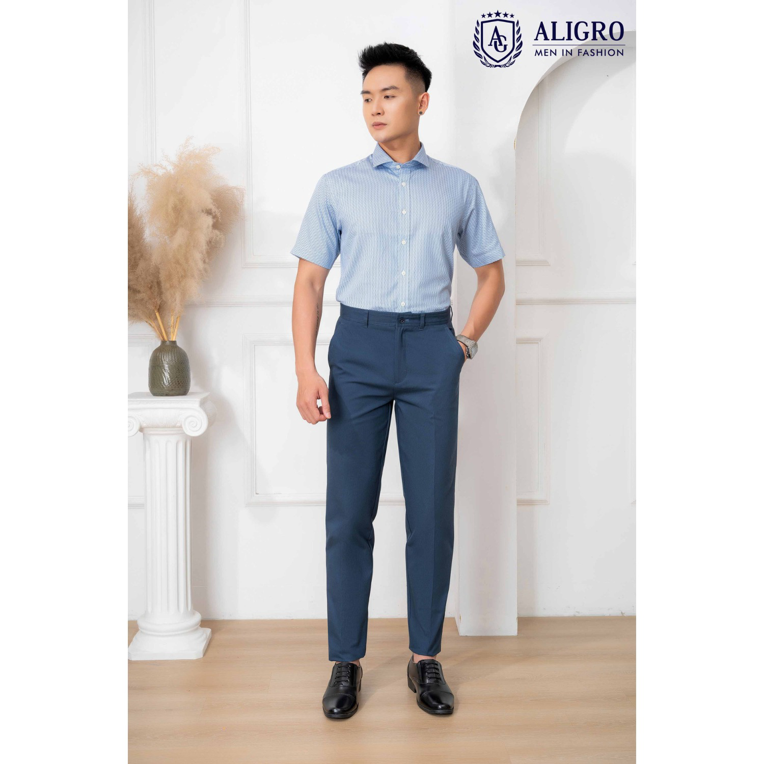 Alternative view of Quần Kaki Xanh Đen Algk063 - Aligro