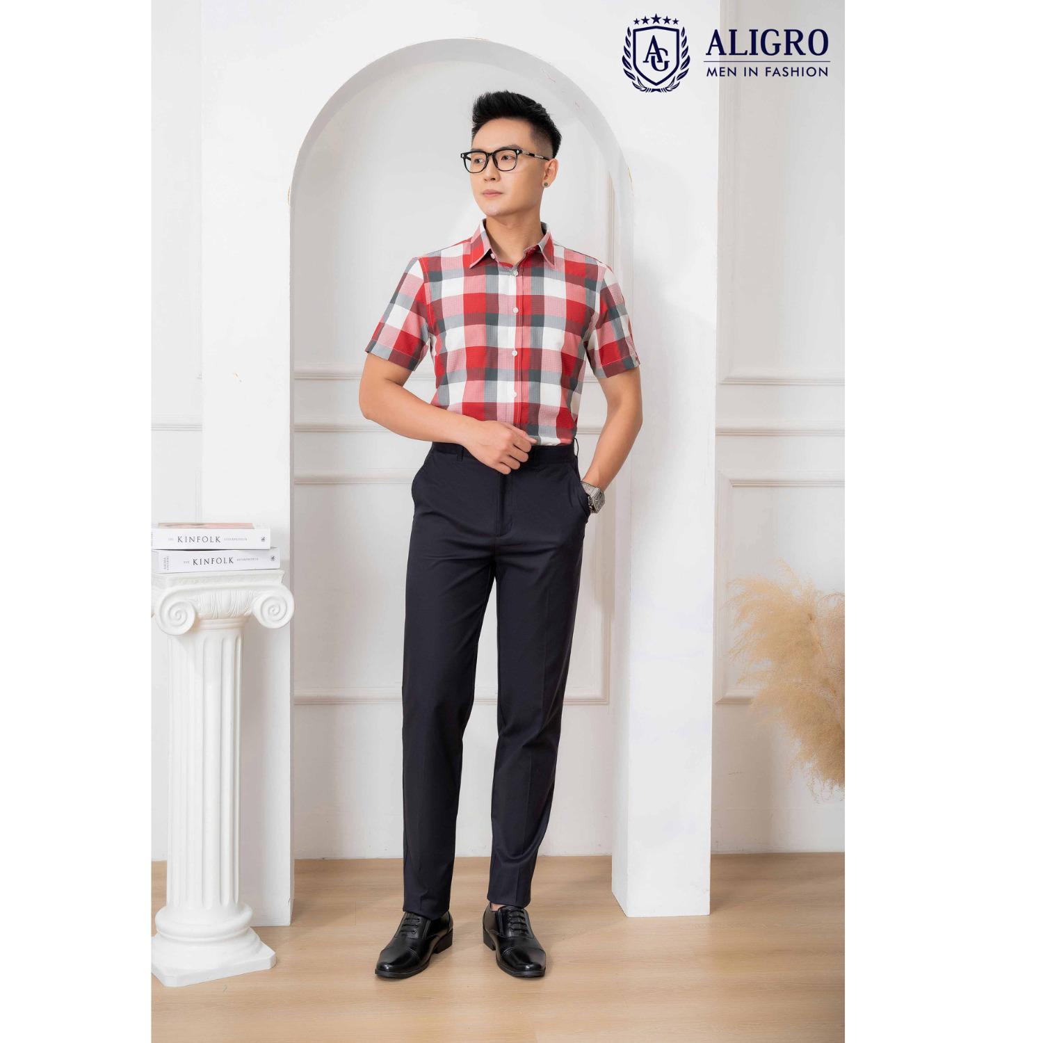 Alternative view of Quần Kaki Nam Màu Đen Algk073 - Aligro