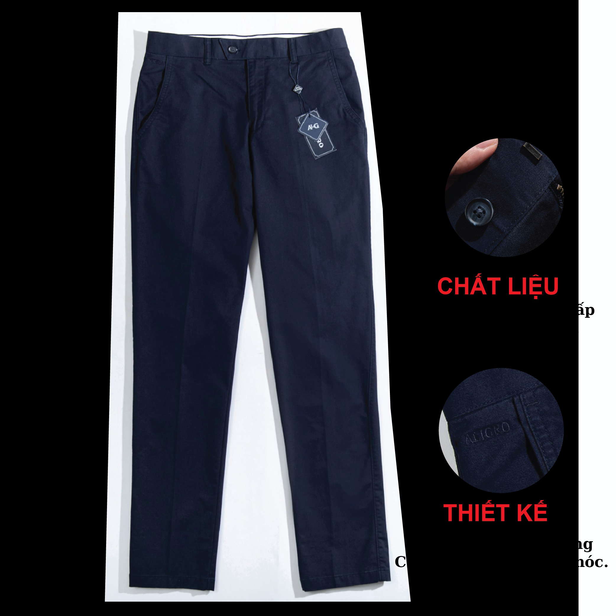 Alternative view of Quần Kaki Nam Màu Xanh Đen Algk056 - Aligro