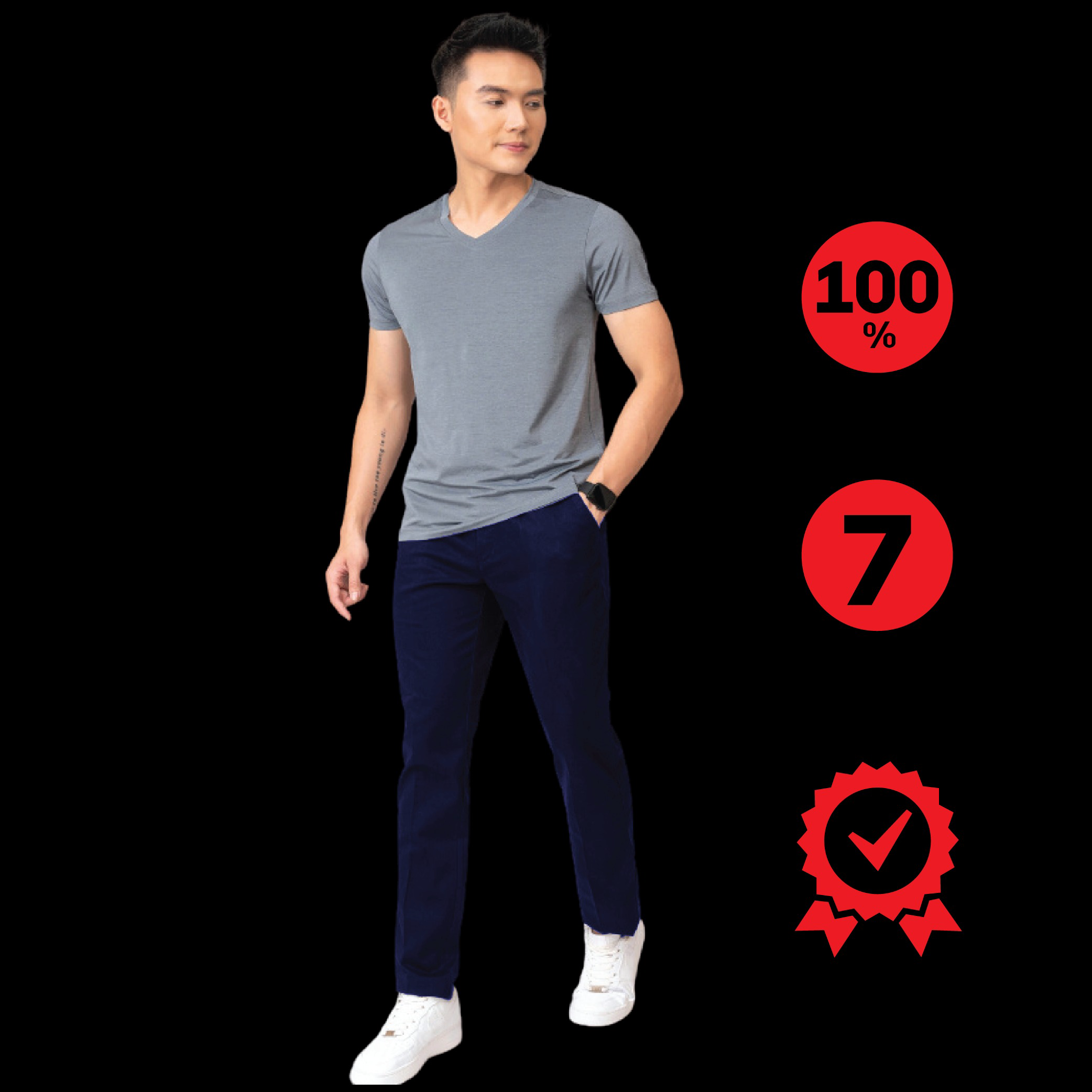 Quần Kaki Nam Màu Xanh Đen Algk056 - Aligro