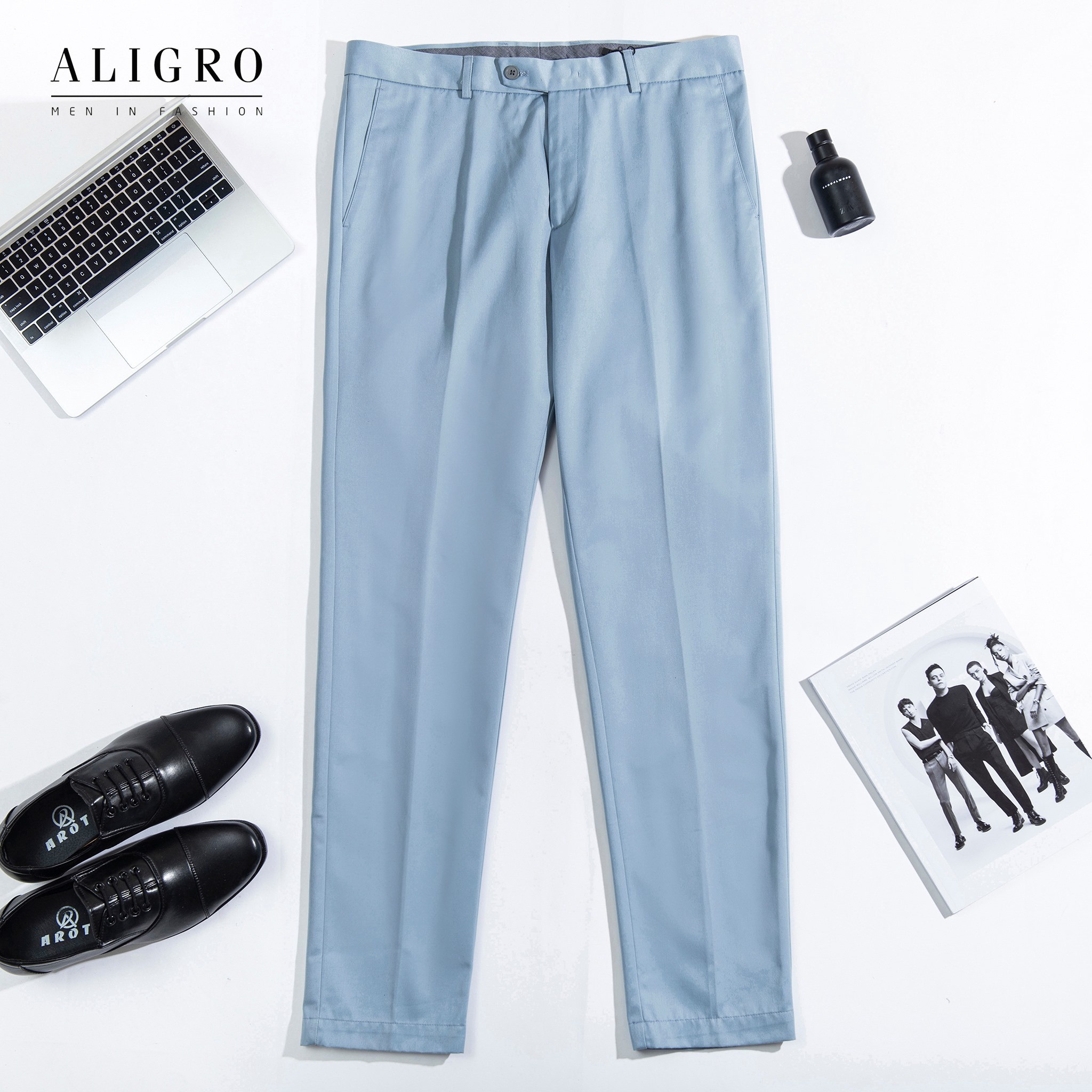 Quần Kaki Nam Màu Xanh Dương Algk033 - Aligro