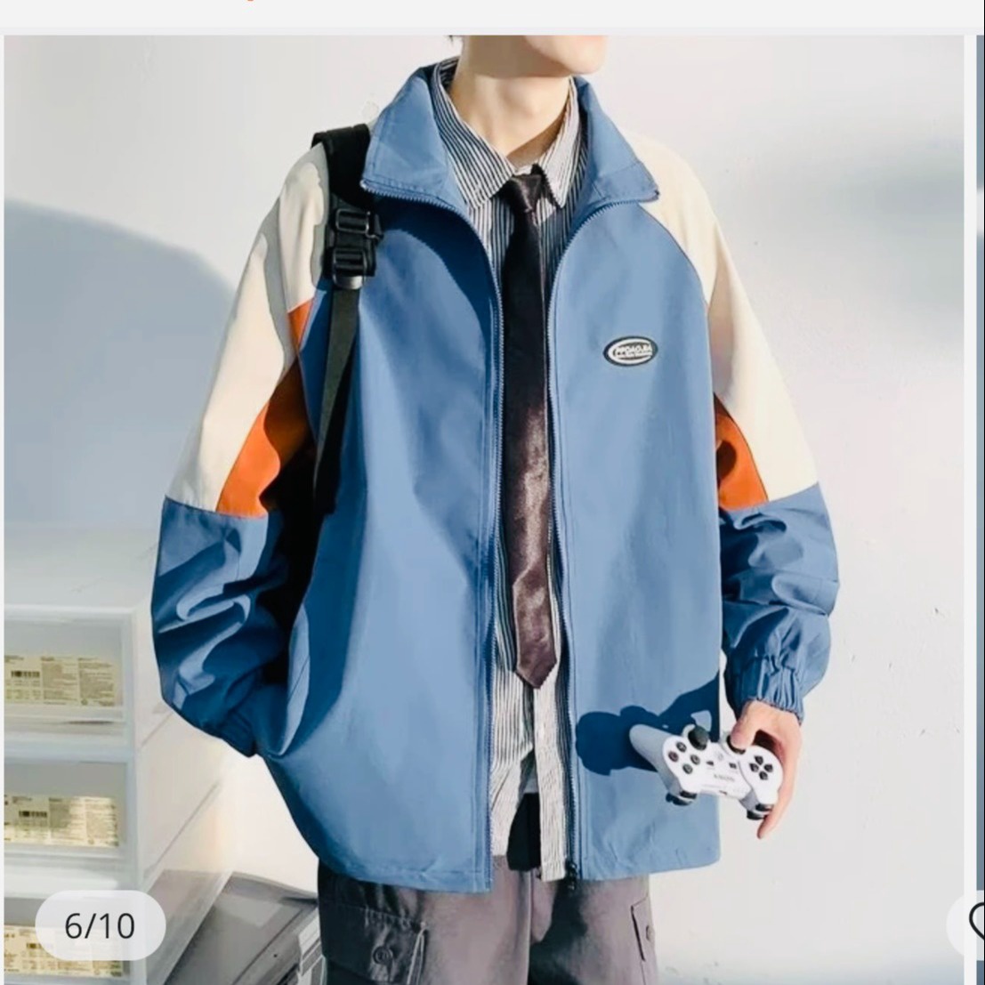 Alternative view of Áo Khoác Dù Bomber Dù Phối Màu Nam Nữ Form Rộng 2 Lớp Gu019 - Sam Store