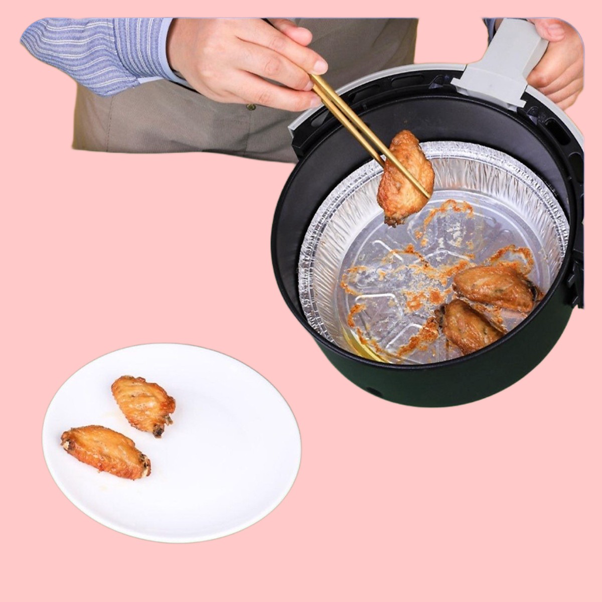 Alternative view of Set 10 Khay Giấy Bạc Lót Nồi Chiên 22cm - Gdn
