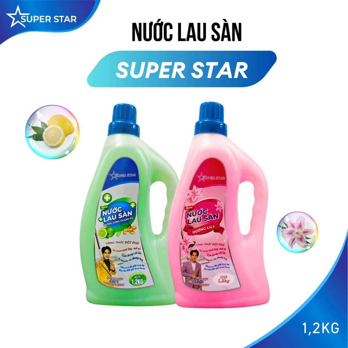 Nước Lau Sàn 1,2kg - Super Star